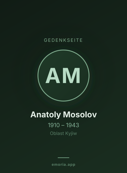 Gedenkportrait von Anatoly Mosolov