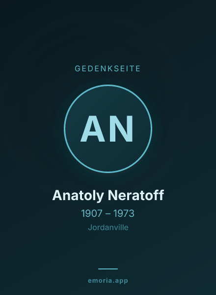 Gedenkportrait von Anatoly Neratoff
