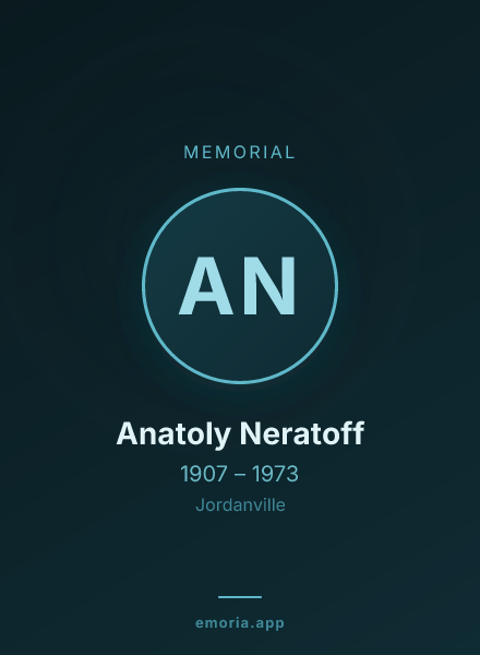 Memorial portrait of Anatoly Neratoff