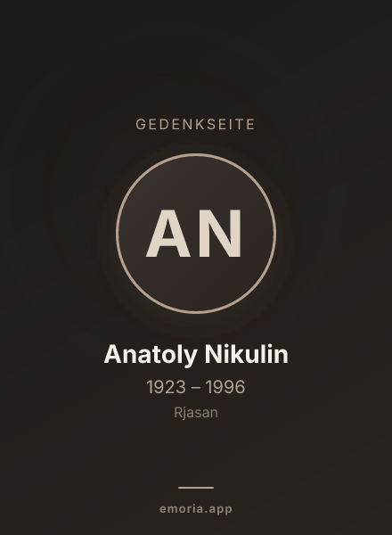 Gedenkportrait von Anatoly Nikulin