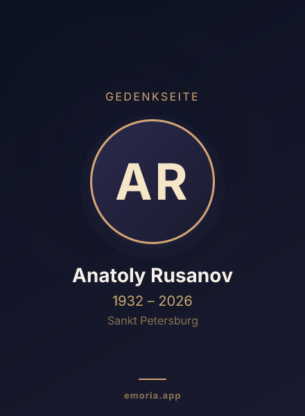 Gedenkportrait von Anatoly Rusanov