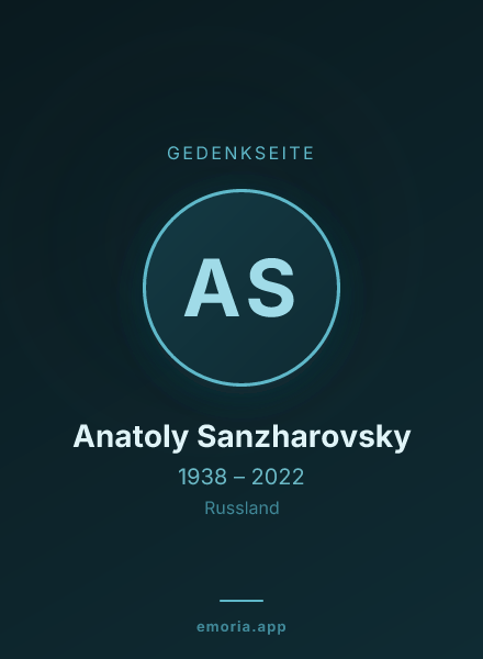 Gedenkportrait von Anatoly Sanzharovsky