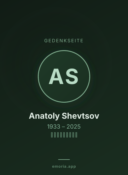 Gedenkportrait von Anatoly Shevtsov