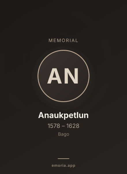 Memorial portrait of Anaukpetlun