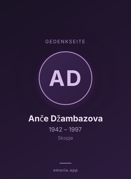 Gedenkportrait von Anče Džambazova