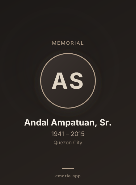 Memorial portrait of Andal Ampatuan, Sr.