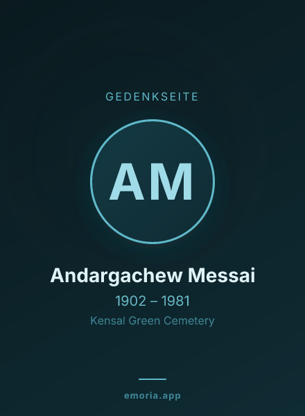 Gedenkportrait von Andargachew Messai