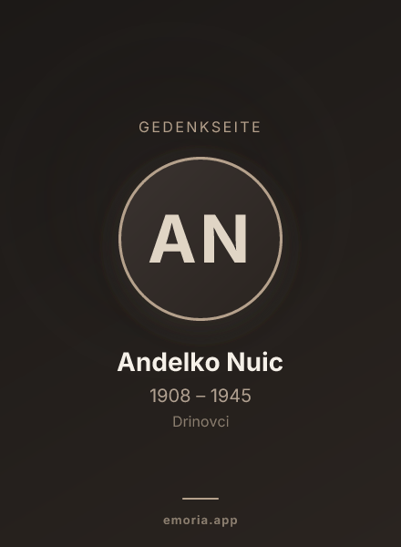 Gedenkportrait von Andelko Nuic