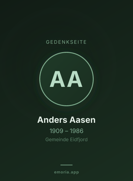 Gedenkportrait von Anders Aasen