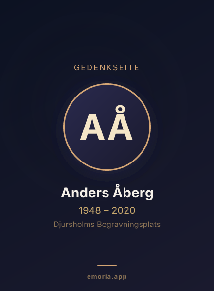 Gedenkportrait von Anders Åberg