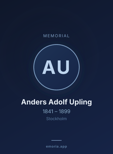 Memorial portrait of Anders Adolf Upling