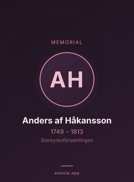 Memorial portrait of Anders af Håkansson