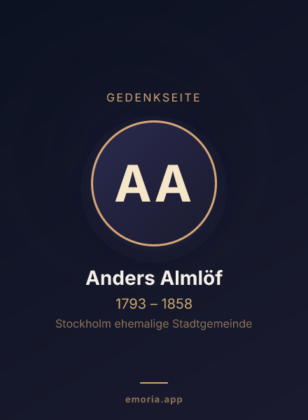 Gedenkportrait von Anders Almlöf