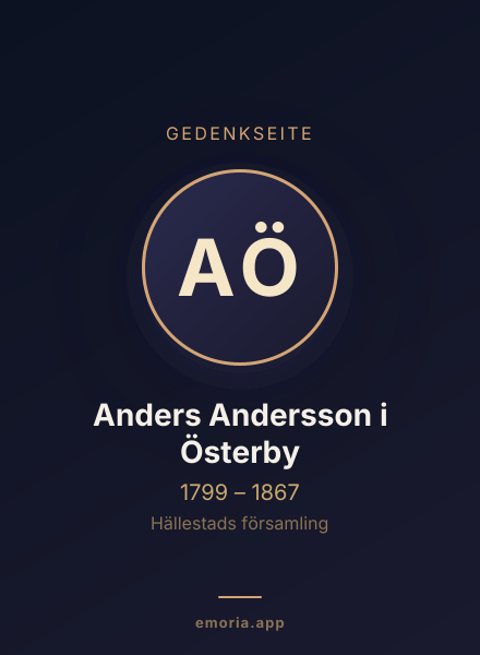 Gedenkportrait von Anders Andersson i Österby