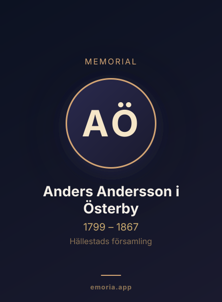 Memorial portrait of Anders Andersson i Österby