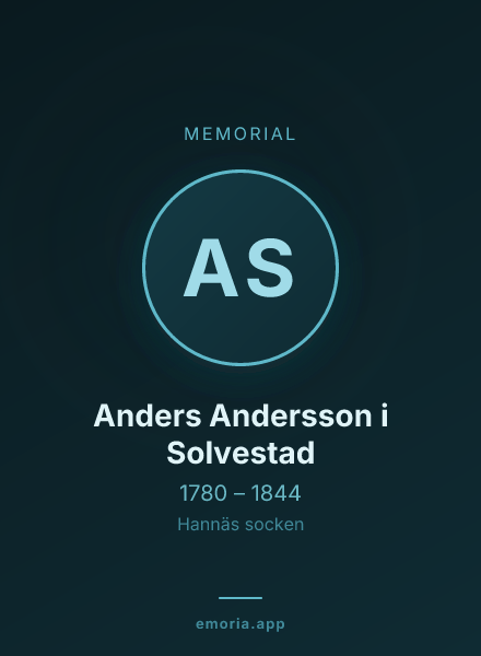 Memorial portrait of Anders Andersson i Solvestad
