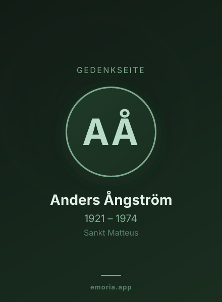 Gedenkportrait von Anders Ångström