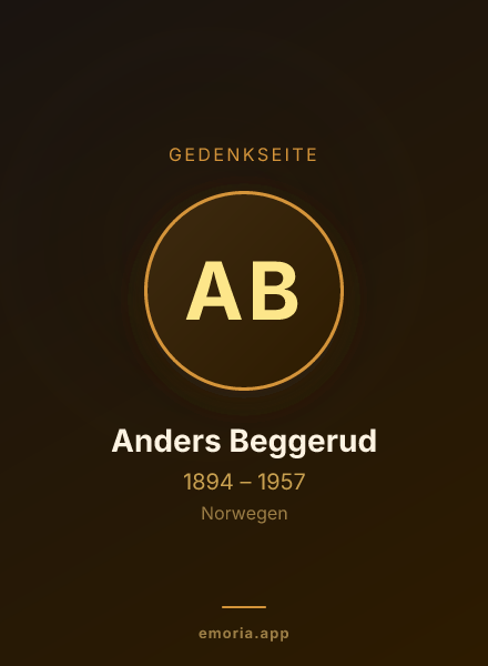 Gedenkportrait von Anders Beggerud