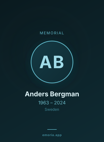 Memorial portrait of Anders Bergman