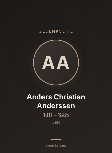 Gedenkportrait von Anders Christian Anderssen