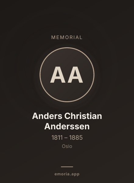 Memorial portrait of Anders Christian Anderssen
