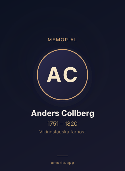 Memorial portrait of Anders Collberg