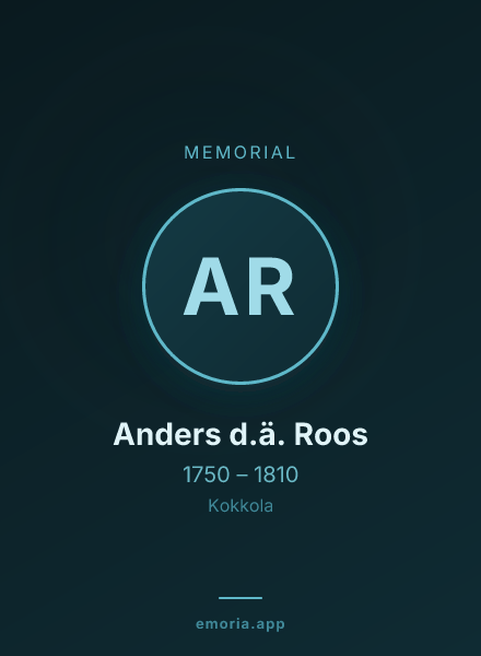 Memorial portrait of Anders d.ä. Roos
