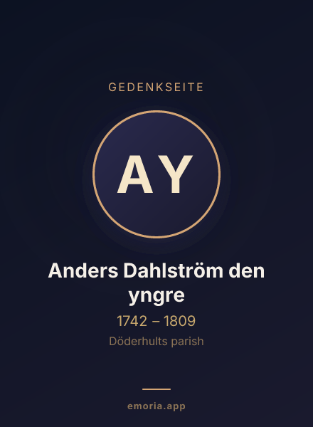 Gedenkportrait von Anders Dahlström den yngre