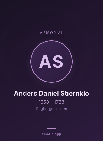 Memorial portrait of Anders Daniel Stiernklo
