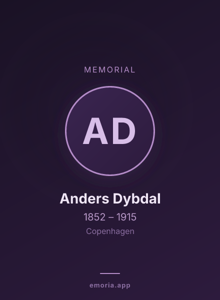 Memorial portrait of Anders Dybdal