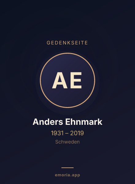 Gedenkportrait von Anders Ehnmark