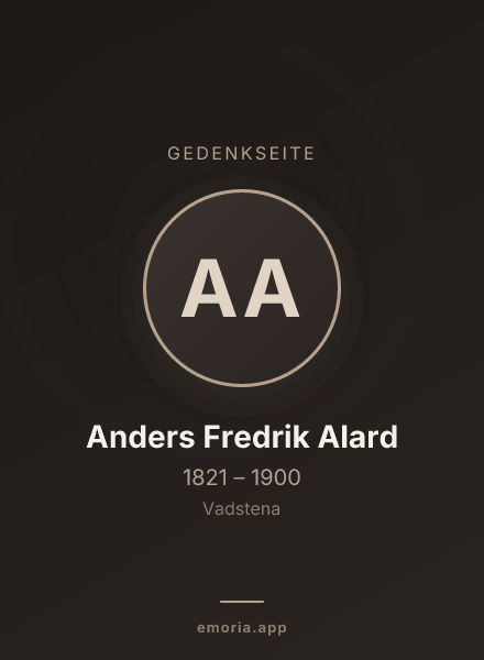 Gedenkportrait von Anders Fredrik Alard