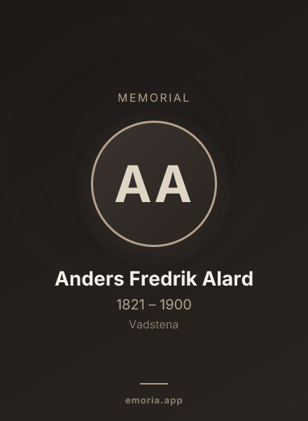 Memorial portrait of Anders Fredrik Alard