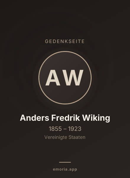 Gedenkportrait von Anders Fredrik Wiking