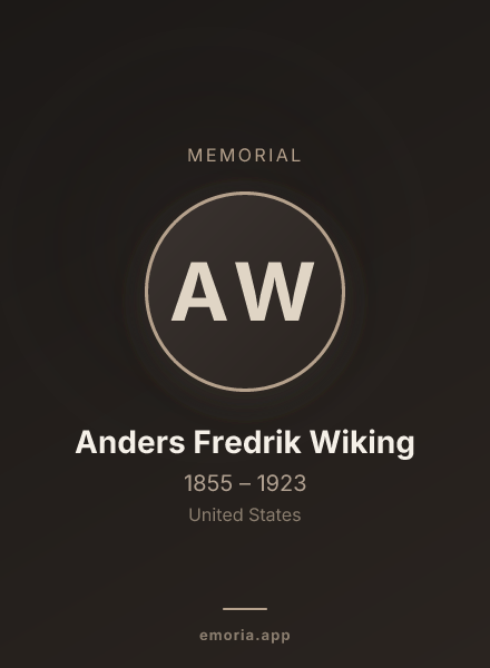 Memorial portrait of Anders Fredrik Wiking