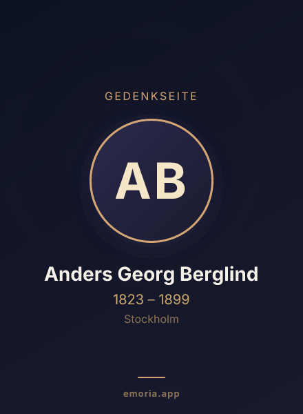 Gedenkportrait von Anders Georg Berglind