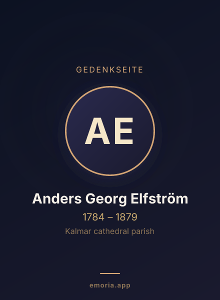 Gedenkportrait von Anders Georg Elfström