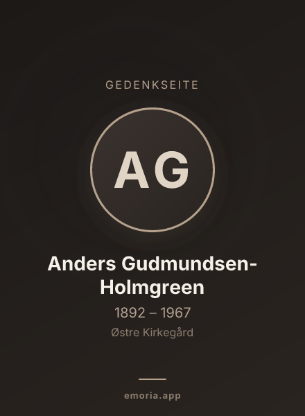 Gedenkportrait von Anders Gudmundsen-Holmgreen