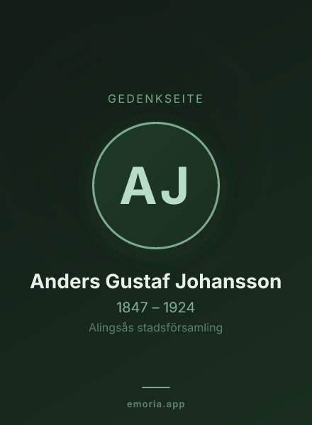 Gedenkportrait von Anders Gustaf Johansson