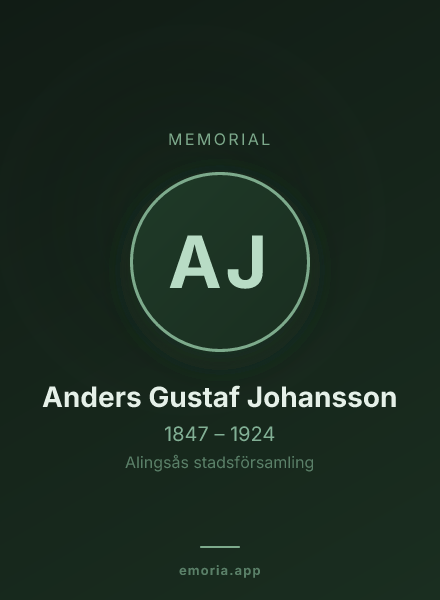 Memorial portrait of Anders Gustaf Johansson