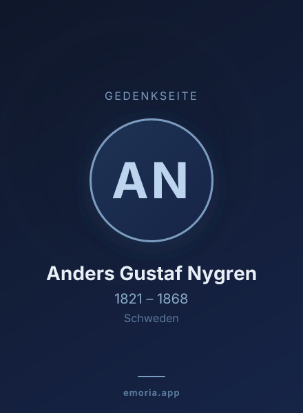 Gedenkportrait von Anders Gustaf Nygren