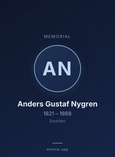 Memorial portrait of Anders Gustaf Nygren