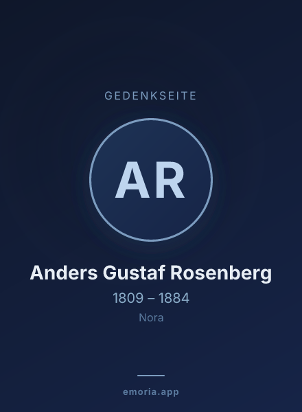 Gedenkportrait von Anders Gustaf Rosenberg