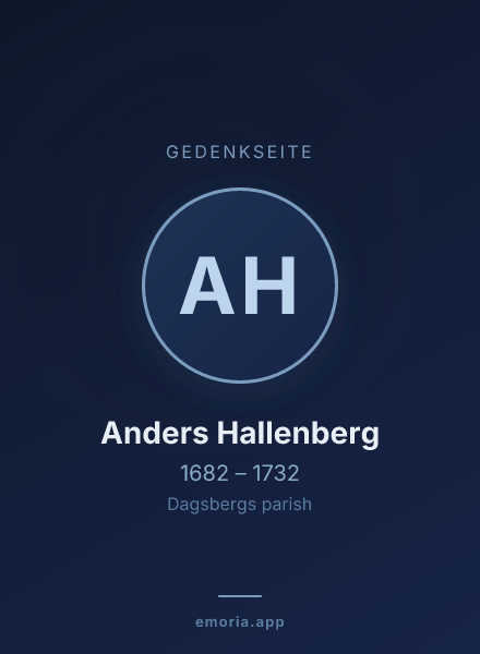 Gedenkportrait von Anders Hallenberg