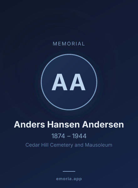 Memorial portrait of Anders Hansen Andersen