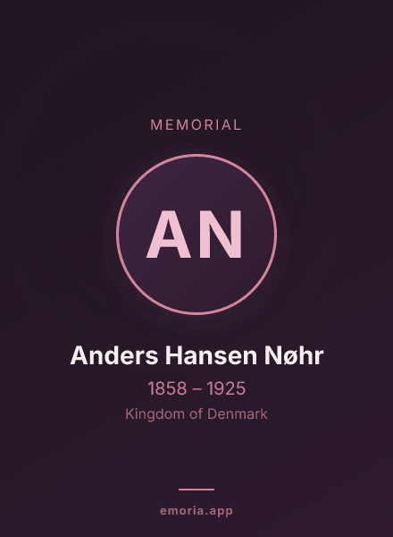 Memorial portrait of Anders Hansen Nøhr