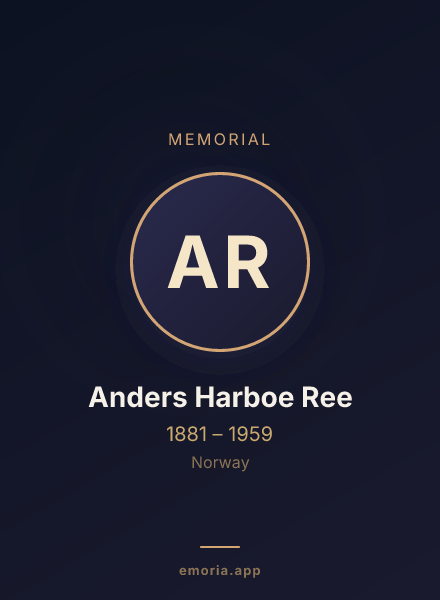 Memorial portrait of Anders Harboe Ree