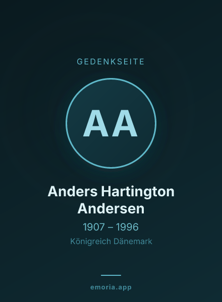 Gedenkportrait von Anders Hartington Andersen