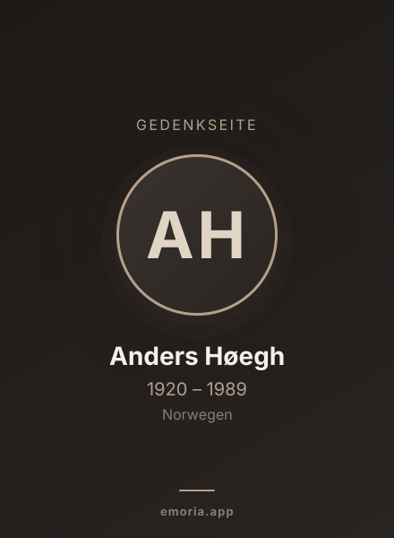 Gedenkportrait von Anders Høegh