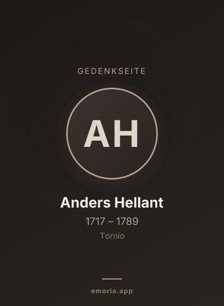 Gedenkportrait von Anders Hellant